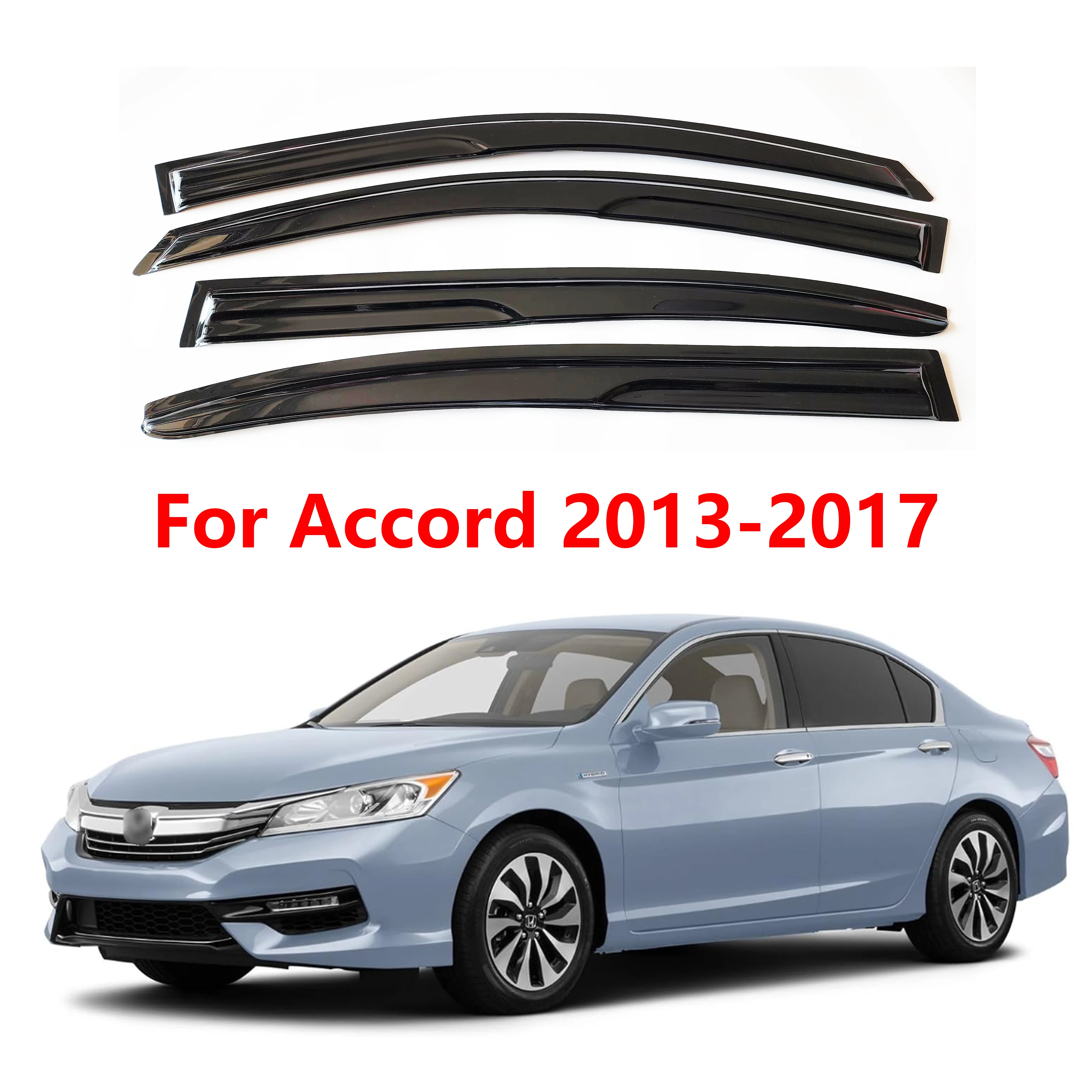 

4 шт. новейшей модели солнцезащитного козырька на окно автомобиля для Accord 2013-2017, оконный козырек от дождя, оконные козырьки от дождя