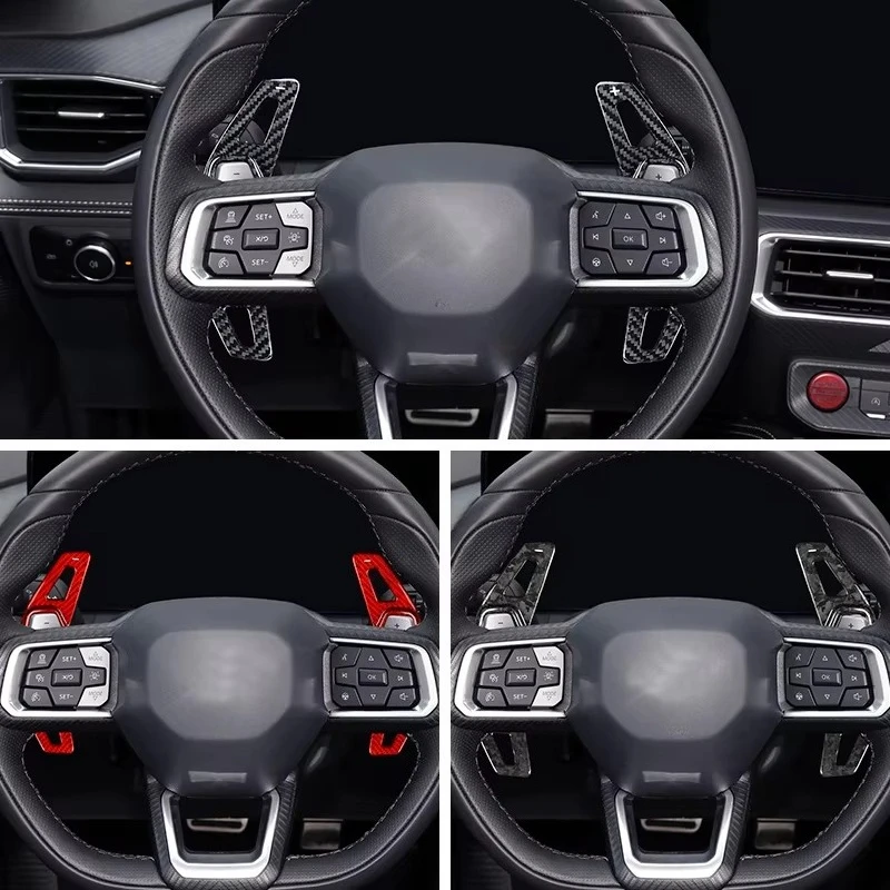 

For Ford Mustang S650 Real Dry Carbon Fiber 2024 Steering Wheel Paddles Interior Decoration Modification Accessories