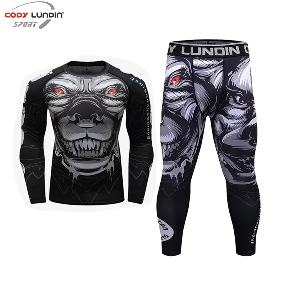 Homens mma kickboxing agasalho camisa de compressão calças shorts de boxe conjunto bjj rashguard ginásio roupas de fitness ternos esportivos