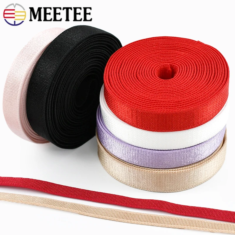

8Meter Nylon Rubber Bands 6-25mm Elastic Band for Sewing Underwear Bra Strap Soft Stretch Tape Lace Decor Ribbon DIY Accessories