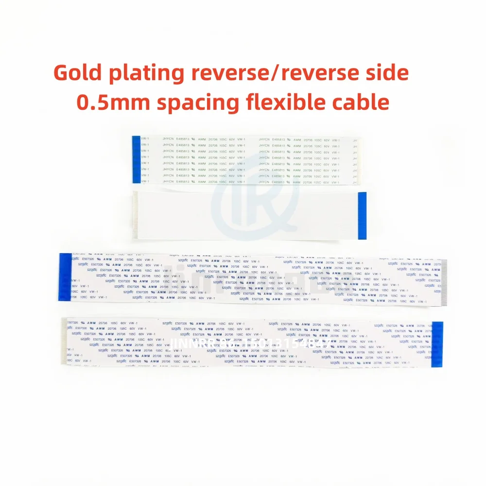 New AWM 20706 105C 60V VW-1 gold-plated reverse/reverse 0.5mm spacing flexible ribbon cable 18P 40P 50P 60P 68P 80P 96P wiring