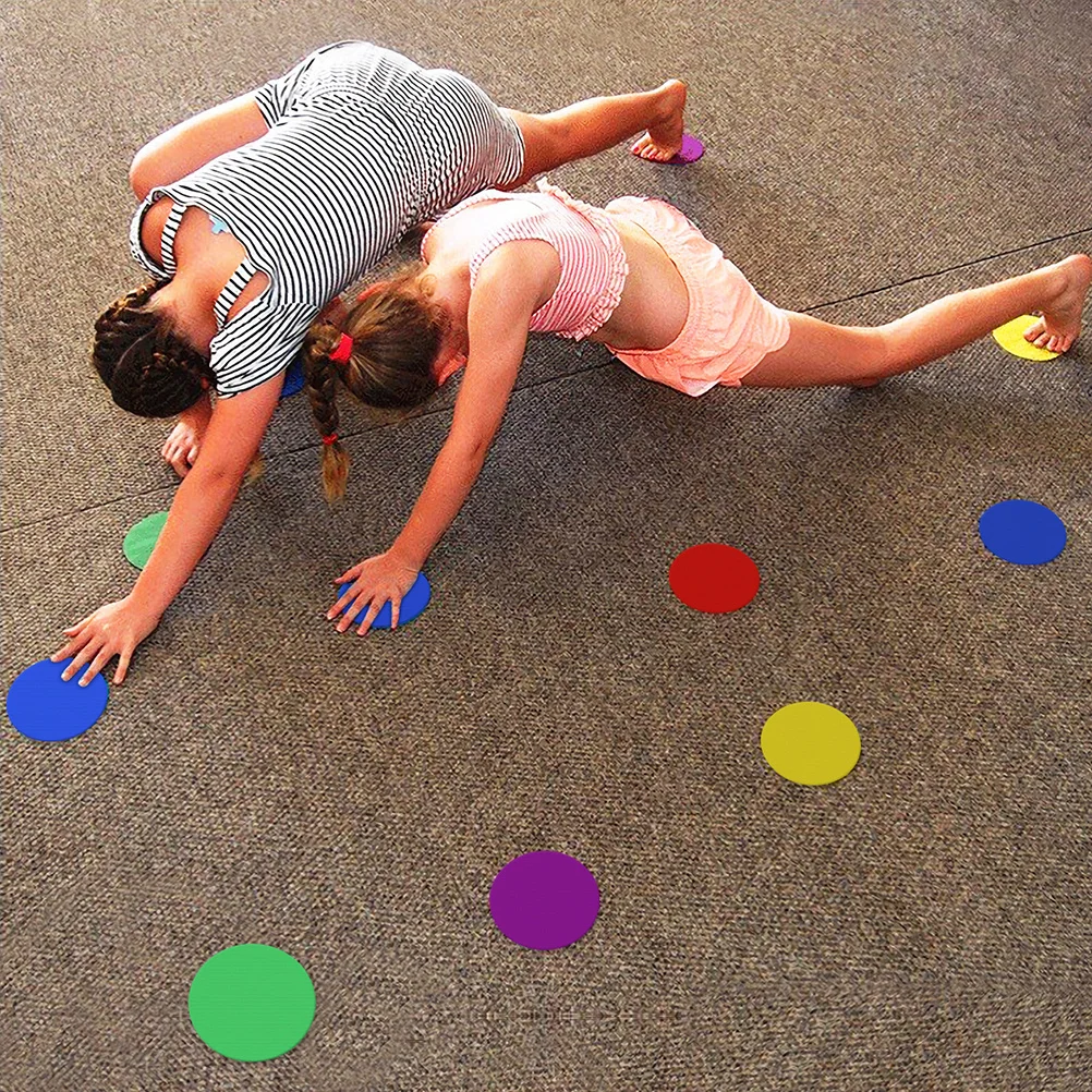 

30Pcs Colorful Round Carpet Markers 10cm Nylon Stickers for Classroom Game Training Teaching Supplies Sticker for Teaching