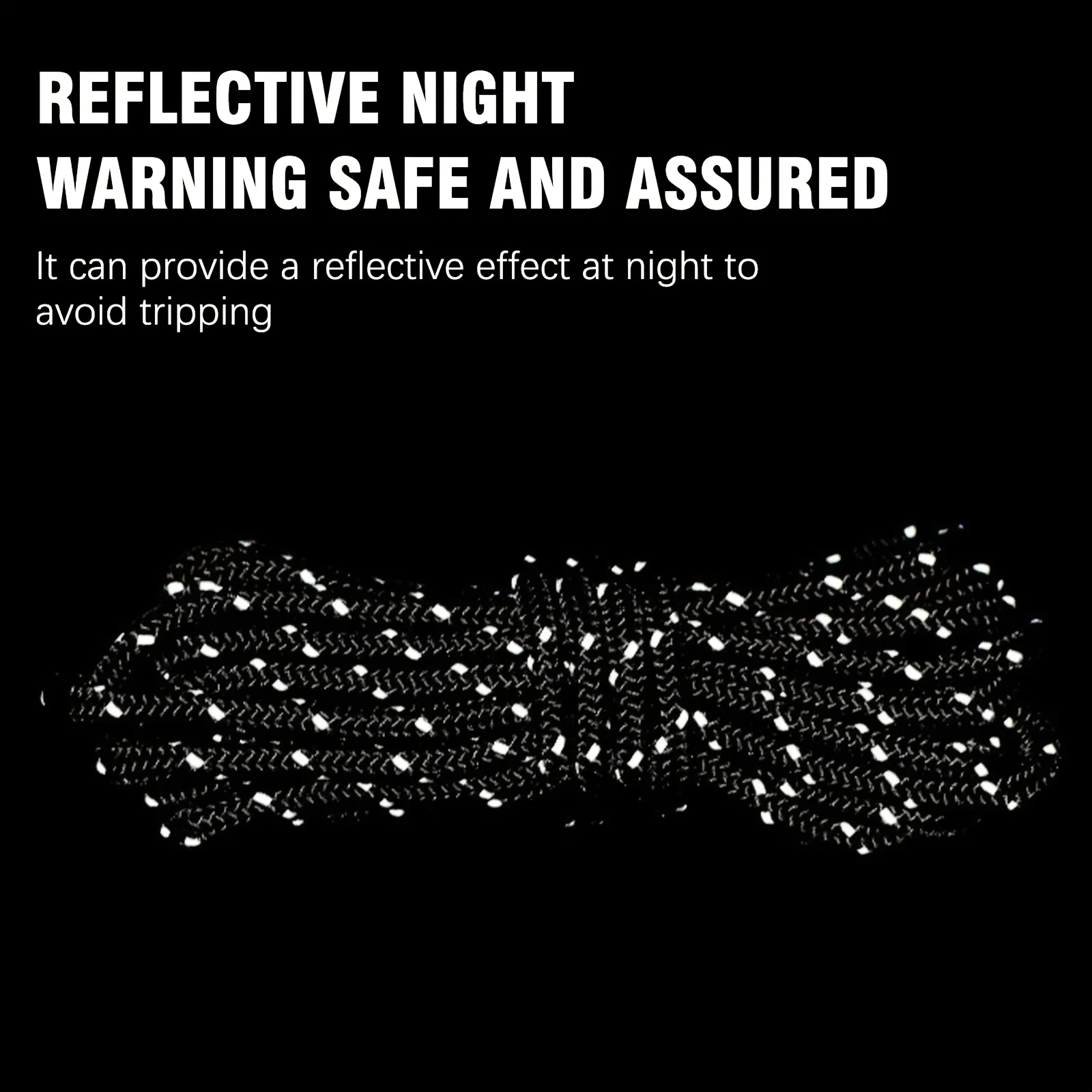 6 قطع من حبل تثبيت خيمة التخييم بكرة 157 بوصة مع شريط عاكس، قفل بإبزيم برباط قابل للتعديل، مناسب للخارج