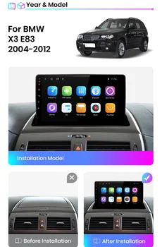 適用於BMW X3 E83 2004 2005 2006 2007 2008 2009 2010 2011 2012 的 Android 15 Carplay 車用收音機多媒體視訊播放器導航 GPS 立體聲 6 最佳銷售 BMWX3 E83安卓 - №3