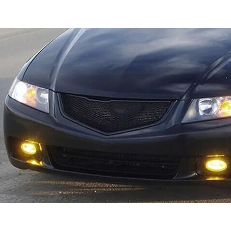 For Honda Accord CL7 Euro R Acura TSX 2003 2004 2005 Year Racing Grille Matte Black Grill Body Kit Accessories
