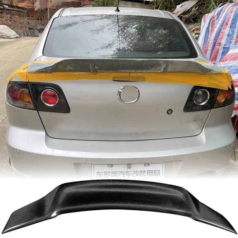 

high-quality carbon fiber/material rear trunk boot wings automotive accessories R-style body kit For 2006-2012 Mazda 3 spoilers