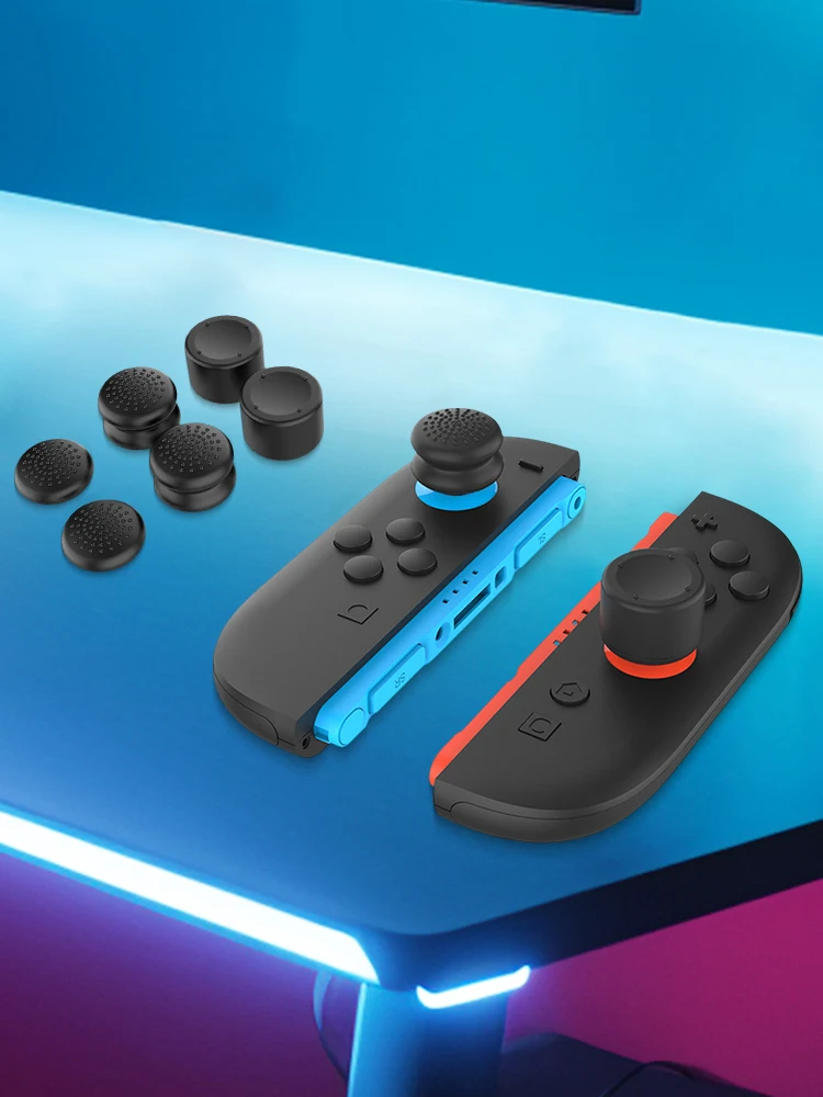 6Pcs Silicone Joystick Cap Joystick Cover Soft Thumbsticks Cover Grip Button Stick Cover for Switch 2 Accessories