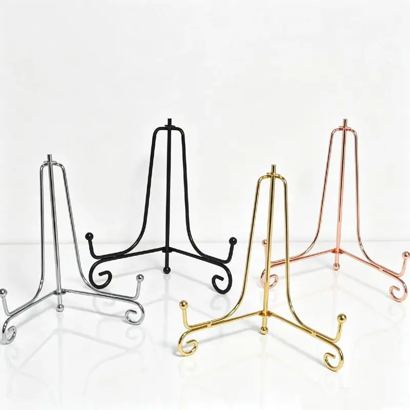 1Pcs 4/5/6/7/8/10inch Metal Easel Rack Durable Foldable Plate Stands Iron Solid Display Stand Vinyl Table Top Display