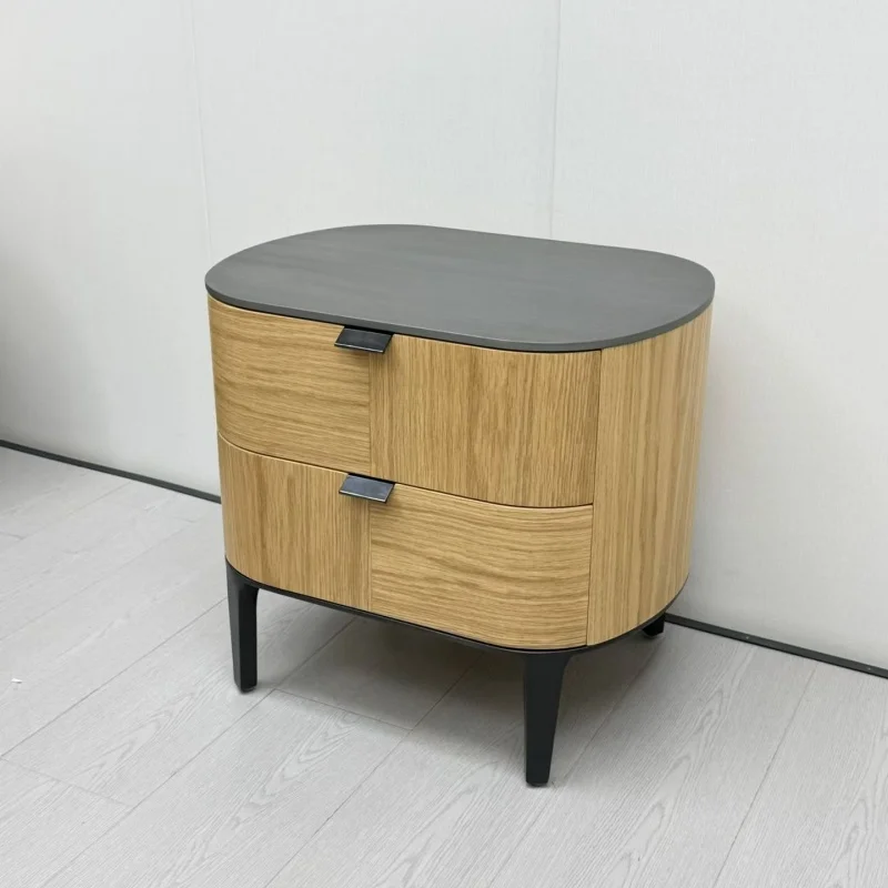 Luxury High-End Cream Style Bedside Table Compact Cream Style Nightstand Storage Box Accessible for Kids Room