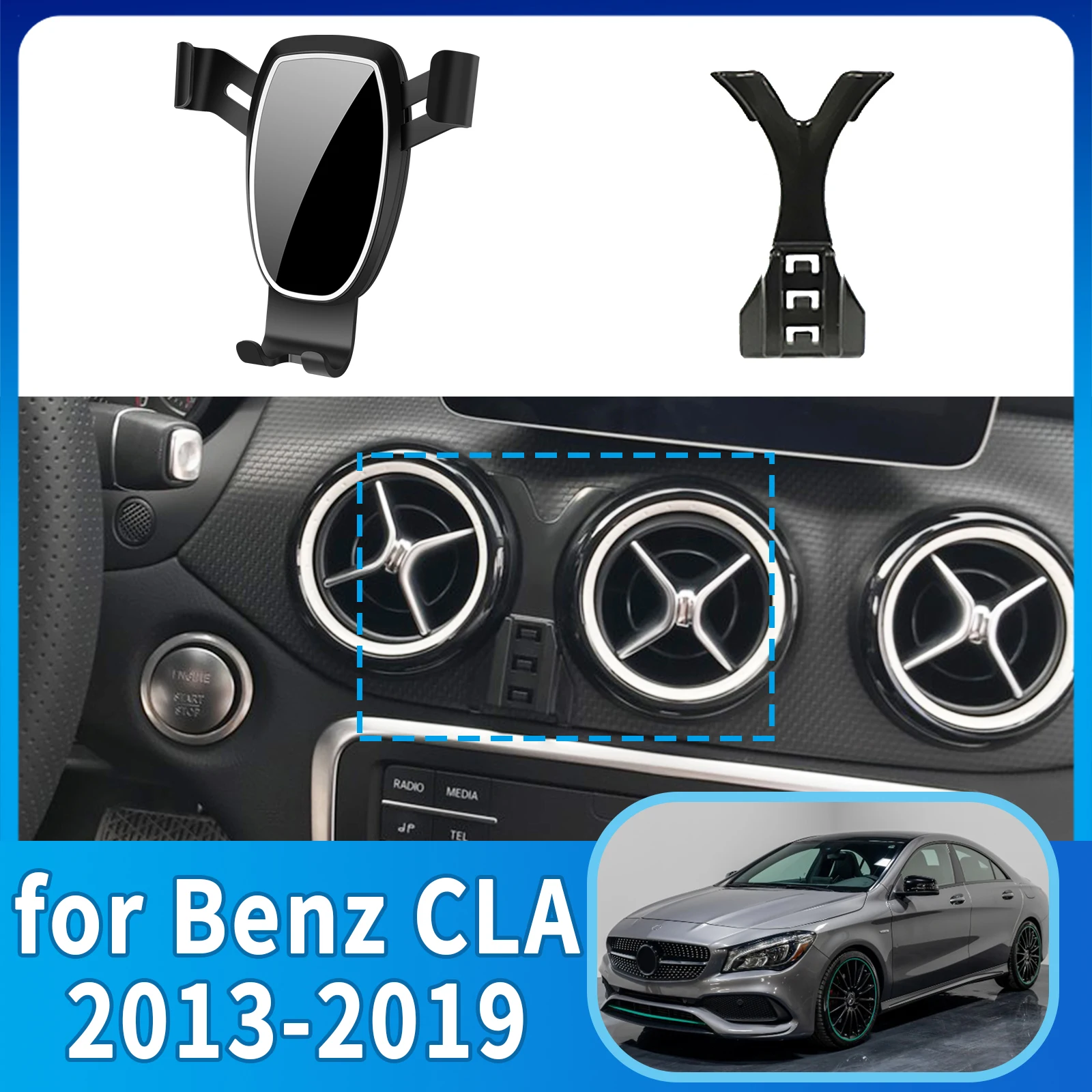 

fit for Mercedes Benz CLA C117 GLA 2013-2019 Anti-Shake Screen Base Phone Holder Mount Stand ​​ Dedicated Car​​ accessoires