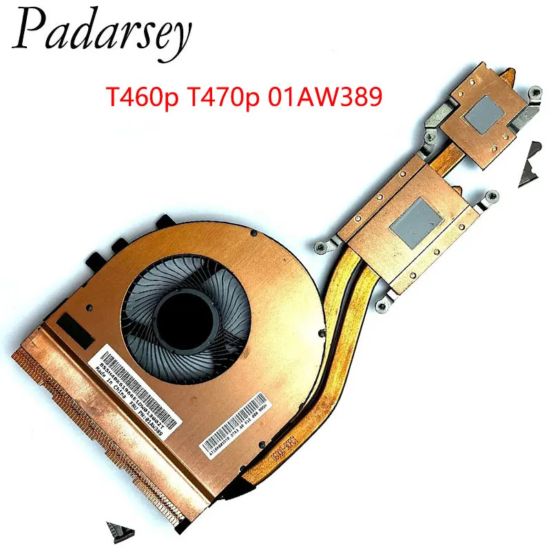 Padarsey Replacement Laptop Cooling Cooler Fan & Heatsink for Lenovo ThinkPad T460p T470p 01AW389