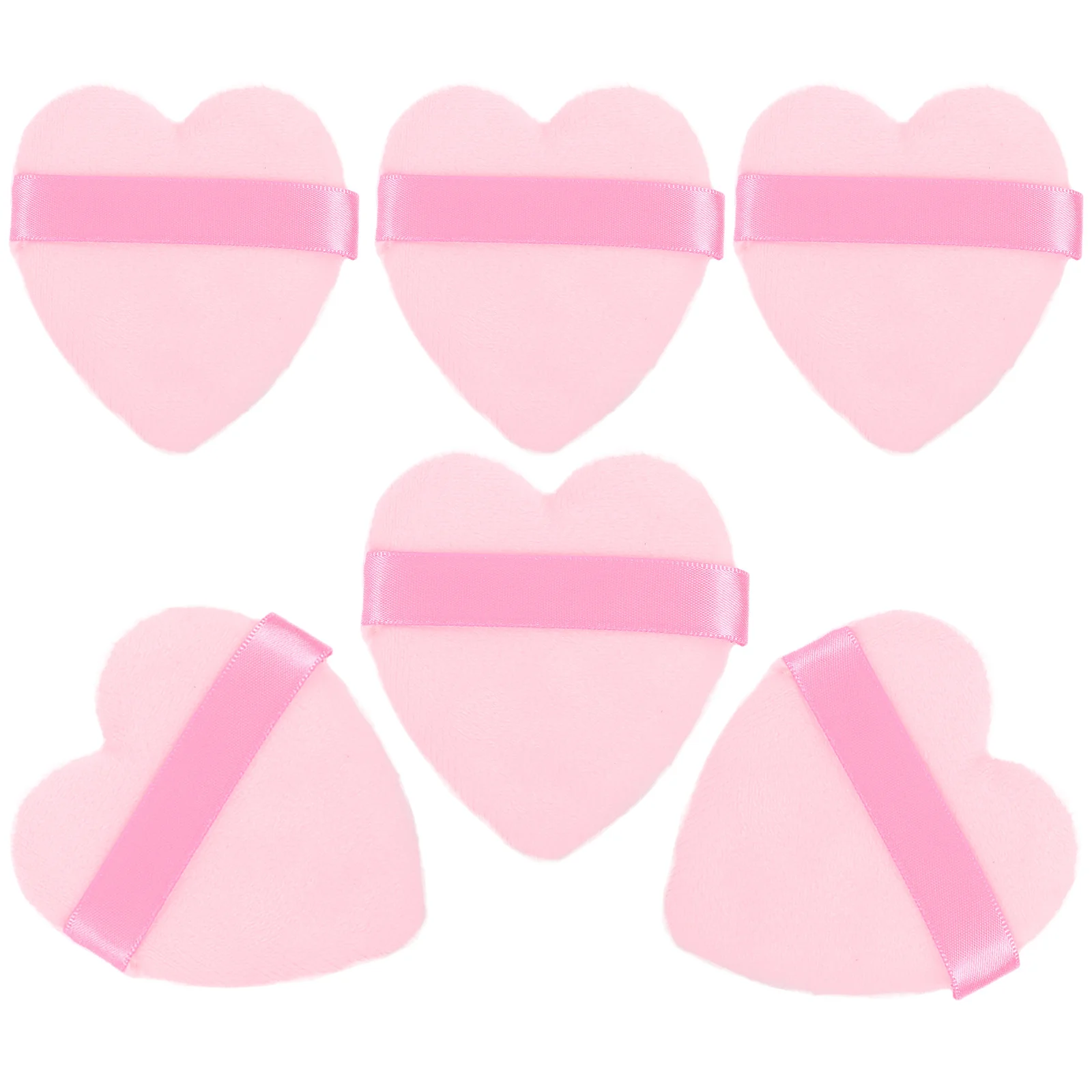 6pcs Face Puff Shaped Makeup Powder Sponge Foundation Cushion Pink Tools Face Puff Cosmetics