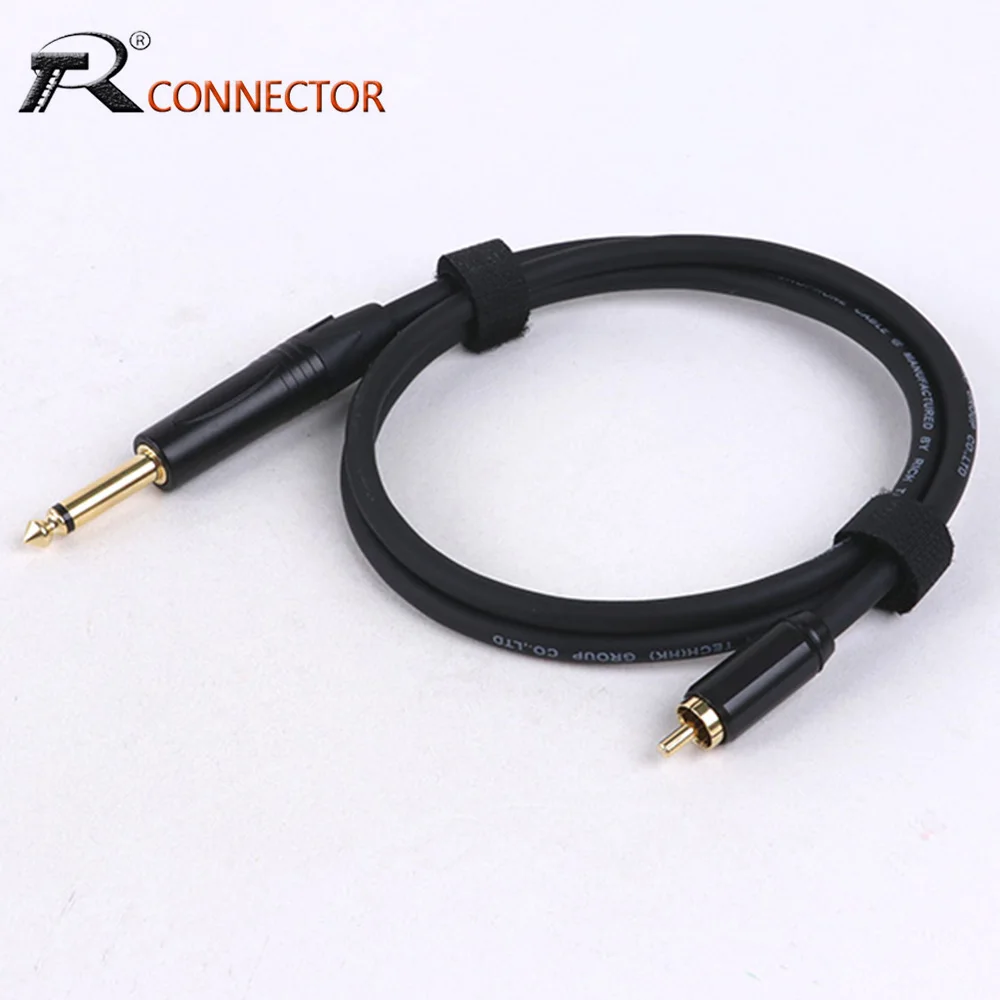 RCA to 6.35mm Audio Cable,1/4 Inch TS to RCA Stereo Audio Interconnect Shielded OFC Cord for Speaker Mixer Amplifier TV and More