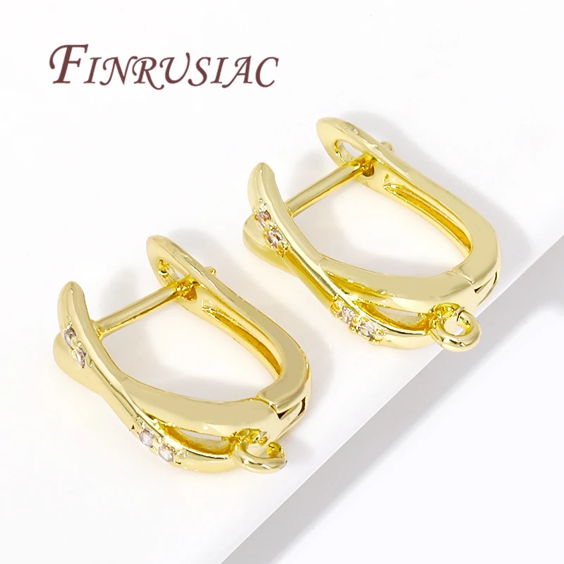 18K Gold Plated Basic Fastener Earwires,Hooks For Earrings,Women\'s Earring Hook Accessories,DIY Jewelry Making Supplies