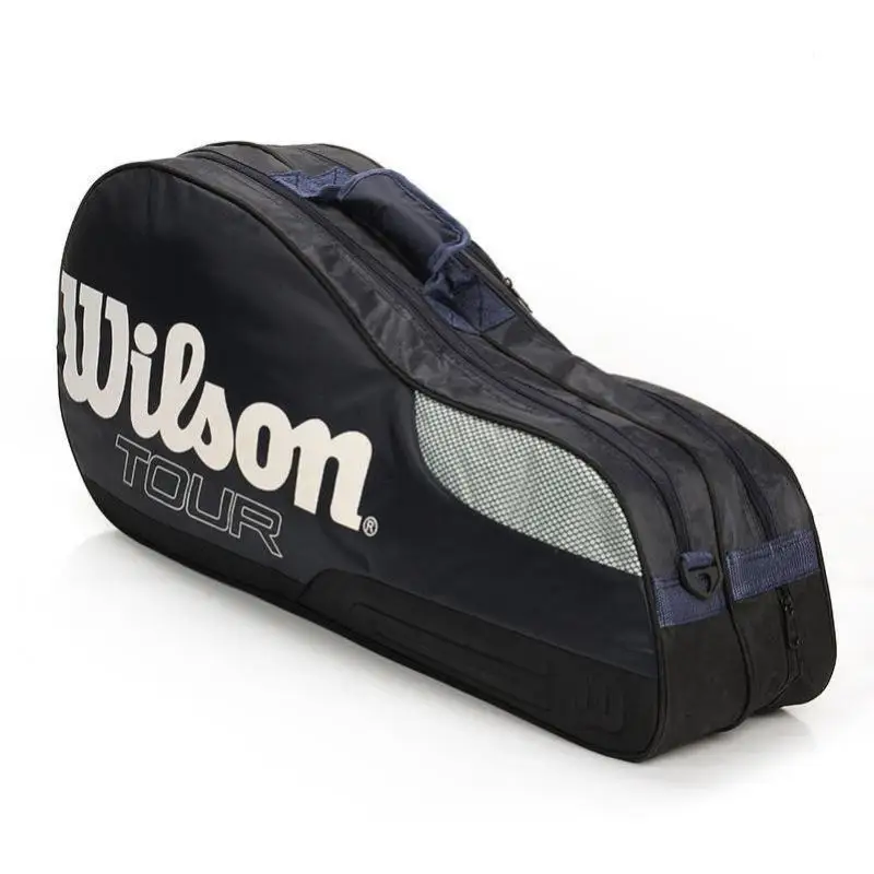 Wilson-Bolsa de raqueta de bádminton impermeable para exteriores, bolsa de raqueta de tenis, bolsa de Golf, zapatillas de deporte, equipo deportivo de hombro, gran capacidad