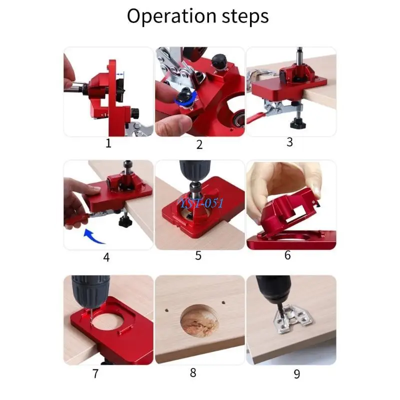 

E15A 35mm Hinge Locator Hinge Jig Cabinet Hardware Jig Hole Opener Locator