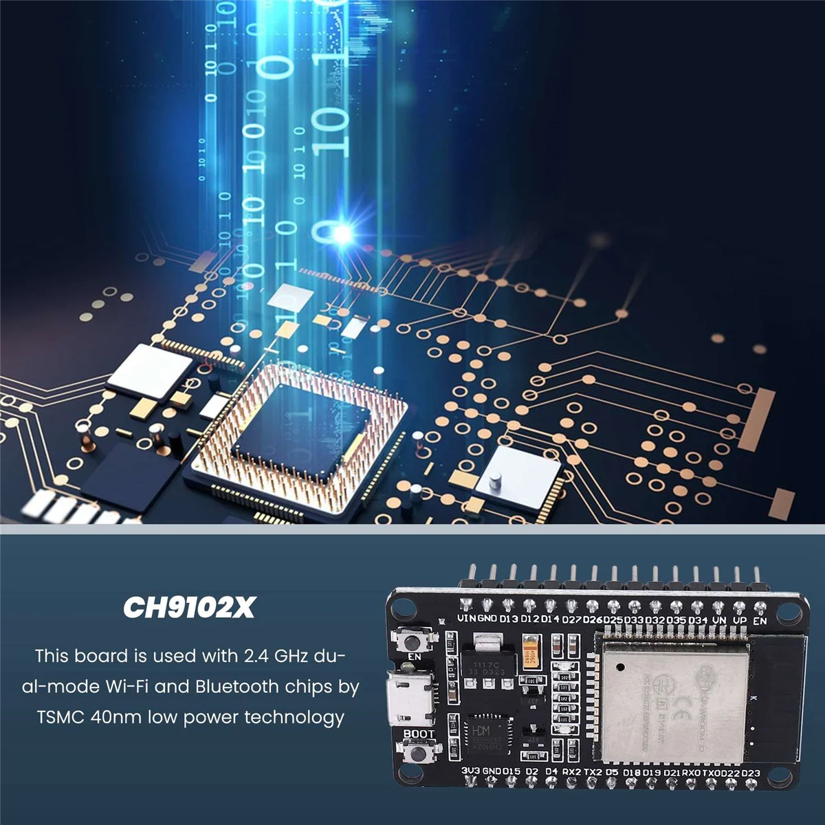 New Version ESP32 Development Board CH9102X WiFi+Bluetooth Ultra-Low Power Consumption Dual Core ESP-32 ESP-32S Similar