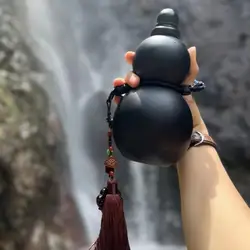 800ML Gourd Water Bottle With Shoulder Strap Braided Waist Rope Water Cup With DIY Sticker Chinese Style Tritan Drinking Bottle