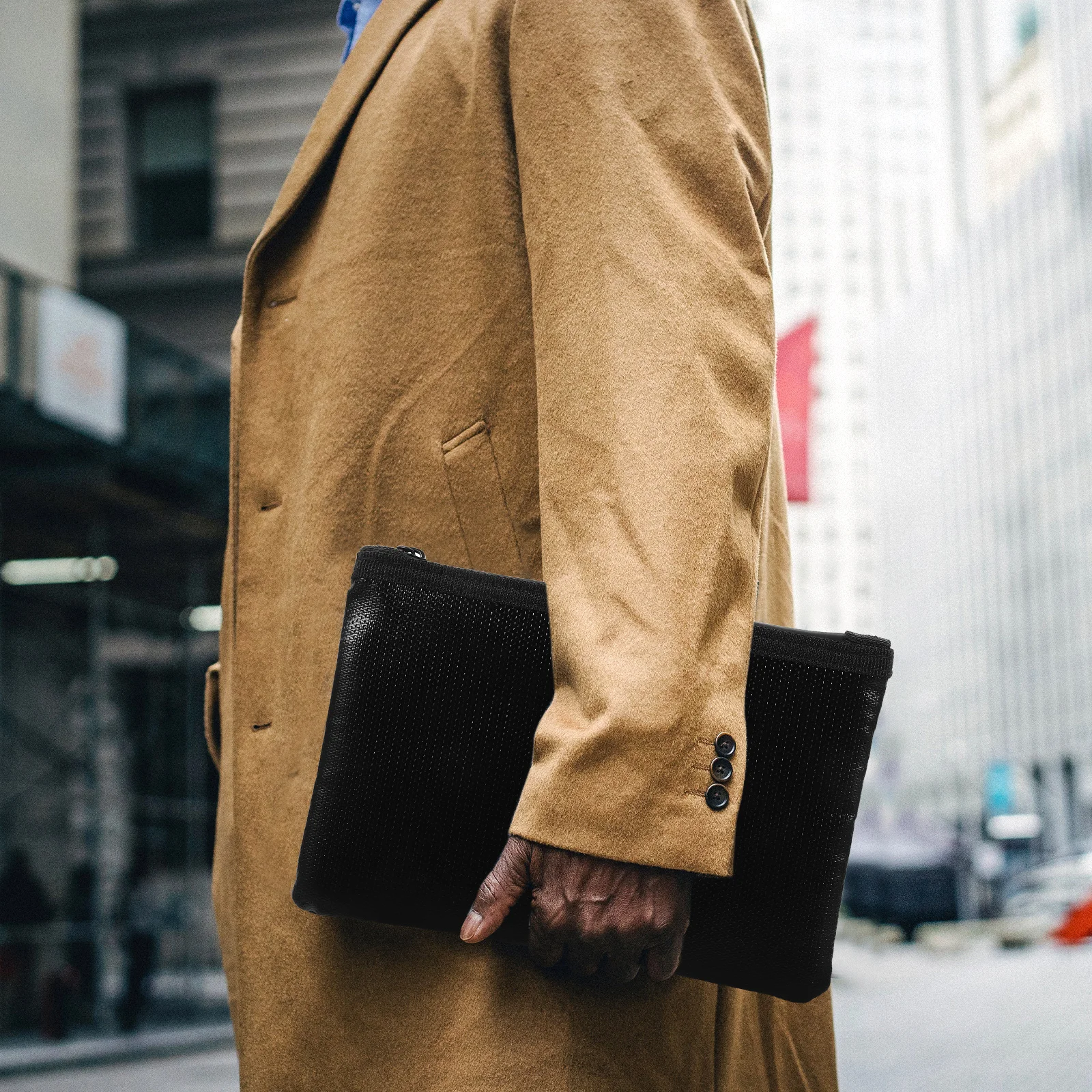 

1pc Fireproof Document Bag File Organizer Portable Waterproof File Storage Bag For Office Workers Travelers Students