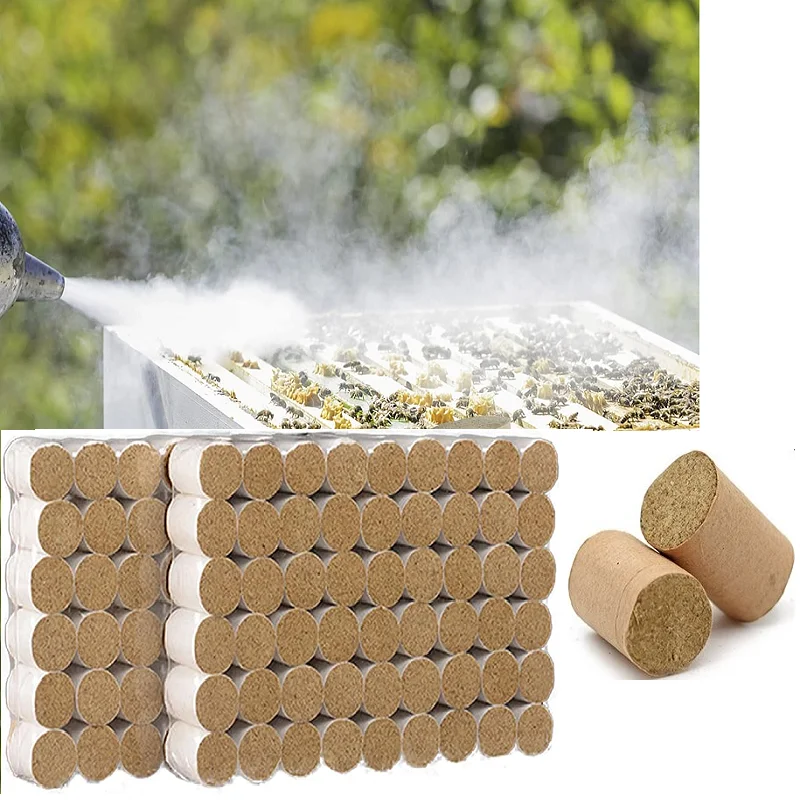 108Pcs Bee Smoker Pellets Beekeeping Accessories Bee Smoke Fuel Beekeepers Bees Chinese Herb Medicinal Bee Smoker Sprayer Herb