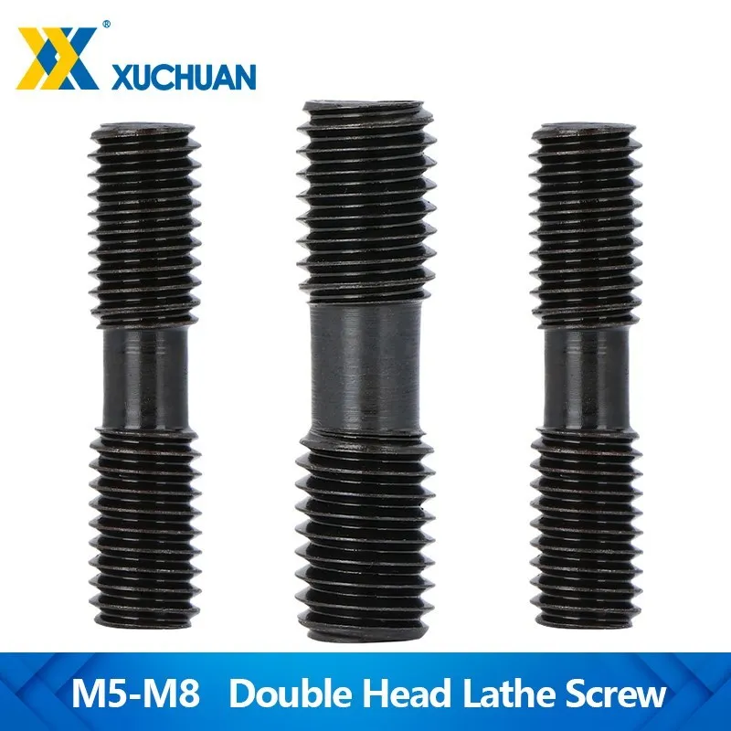 CNC Lathe Screw Tools 5/10pcs Double Head Lathe Screw M5 M6 M8 Handle Tools Turning Tools