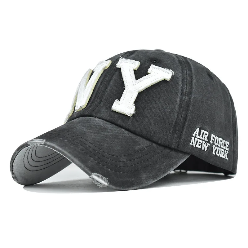 

Fashion NY Embroidery Baseball Caps Outdoor Casual Adult Sun Hats Hip Hop Hat Sports Golf Caps Water Wash Snapback Hats