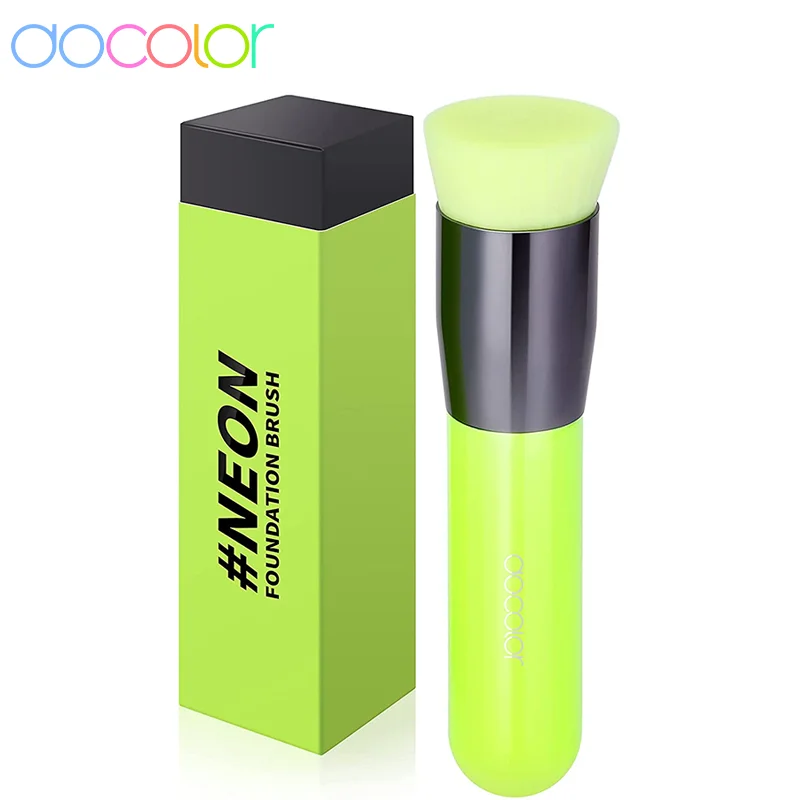 Docolor 3 Colors Flat Top Kabuki Foundation Brush Flat Cream Makeup Brushes Liquid Contour Buffing Brush Professional Cosmetics