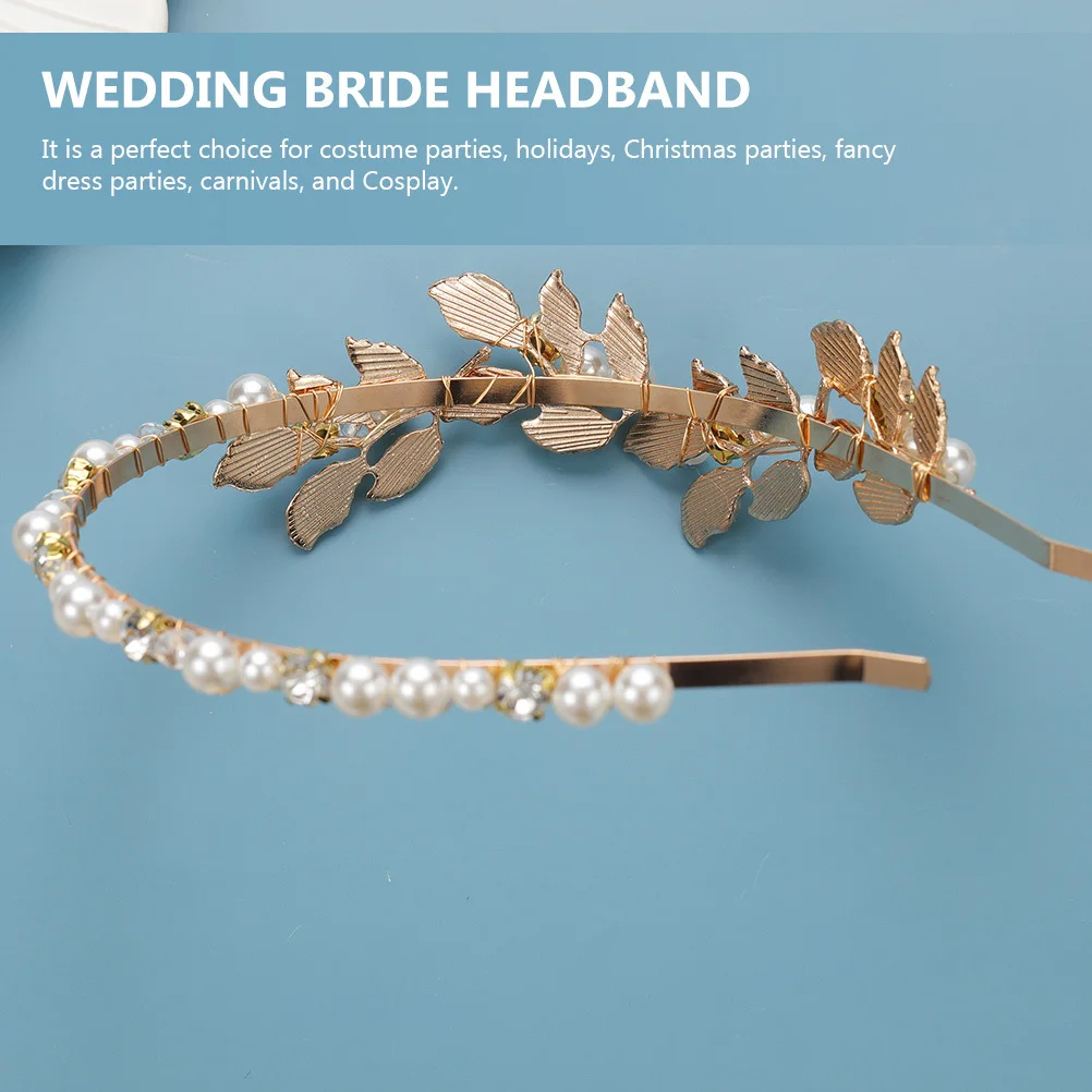 

Bridal Hairband Wedding Headpiece Lightweight Chic Alloy Hair Hoop Elegant Hair Decoration Party Accessory