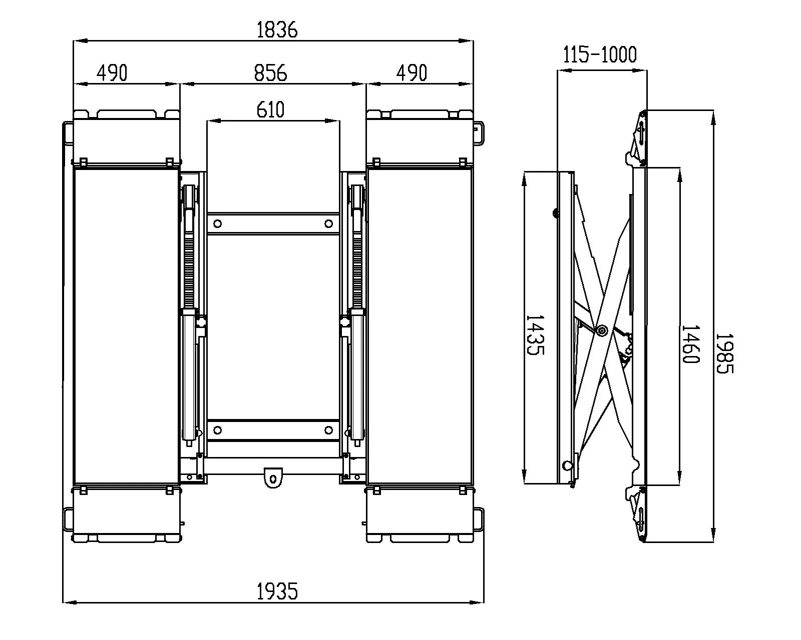 3T 3000KG Best Seller Mid-position Scissor Car Lift