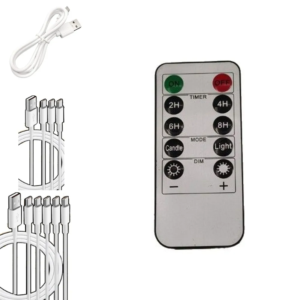 Rechargeable LED Flameless Candles with Remote Control Timer Electronic Candles Soft Light Swinging Head Atmosphere Night Lamp