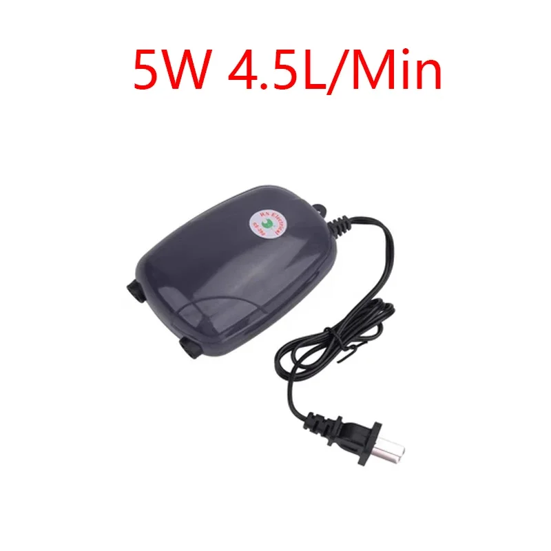 Aquarium Air Pump Fish Tank Mini Silent Compressor Single Double Outlet Oxygen Pumps Aquariums Aquatic Accessories 220V 3W 5W