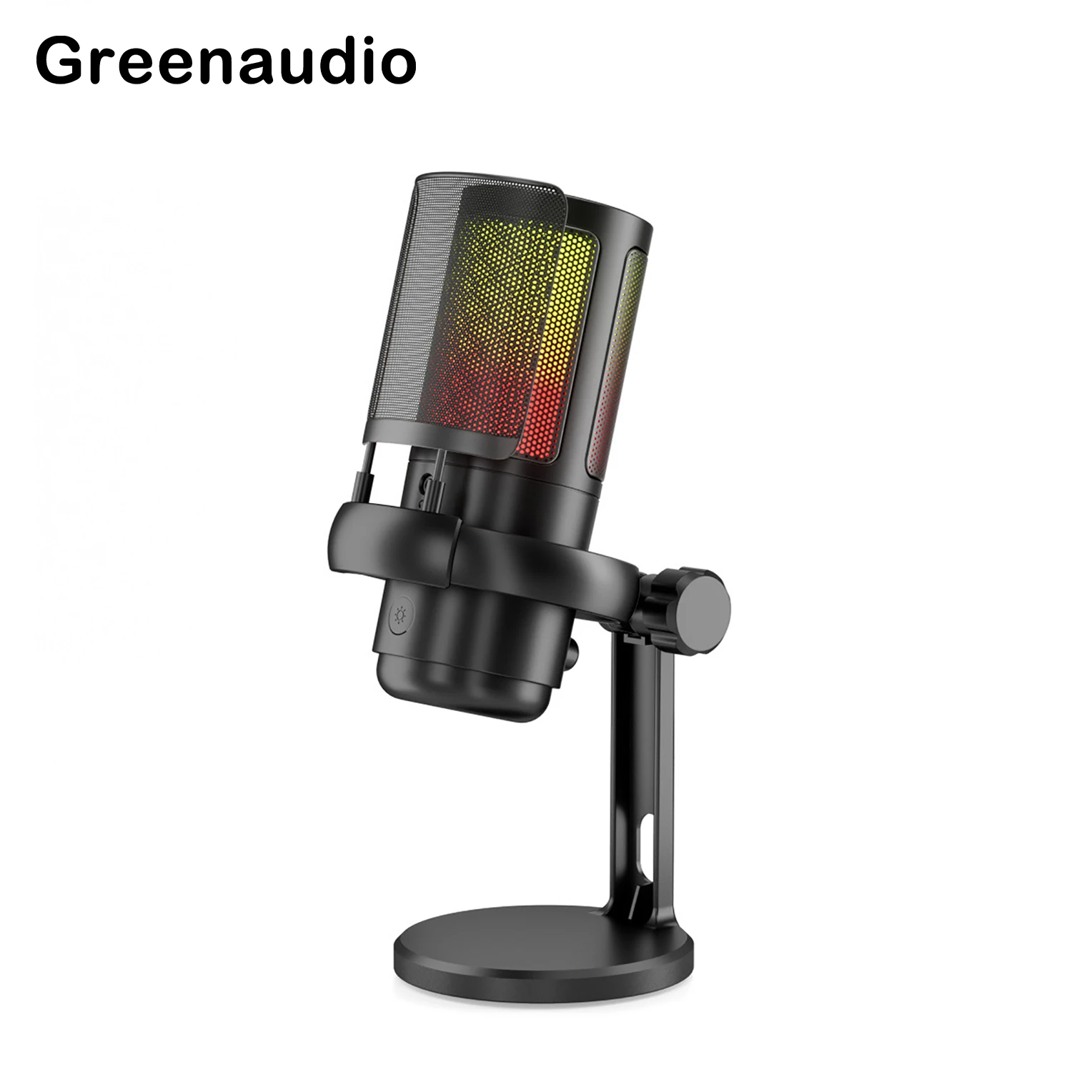 GAM-ME6P Gaming Mic USB Cardioid Condenser Microphone with Adjustable RGB Modes Quick Mute Gain Control For Streaming Computer