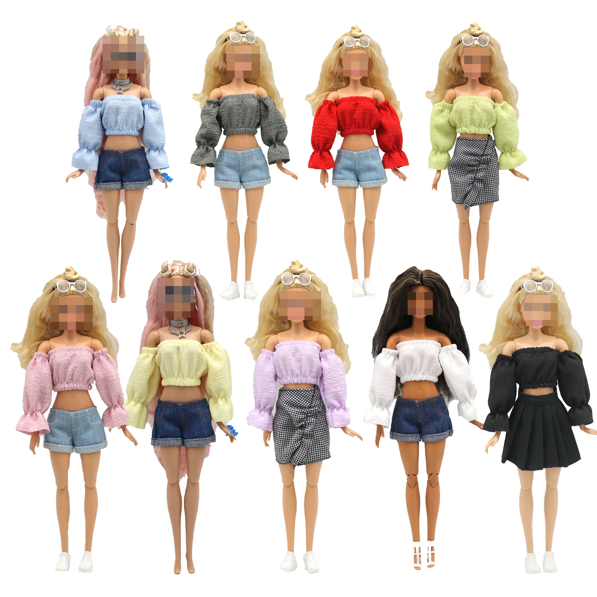 Nieuwe 30 cm 1/6 pofmouwen rok shorts Dagelijkse slijtage Accessoires Kleding voor Barbies pop