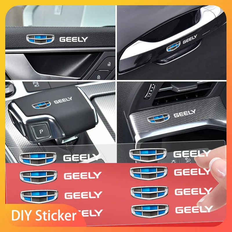 

3D Logo Car Badge Emblem Side Fender Sticker For Geely Emgrand X7 EC7 EC8 GE GT EV8 EX7 Atlas Boyue CK2