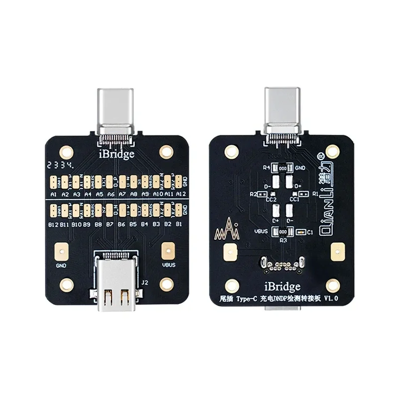 QianLi iBridge Tail Plug Type- C Charging DNDP Detection Epitaxial Board For Fault Analysis and Data Capture of Type-C Tail Plug