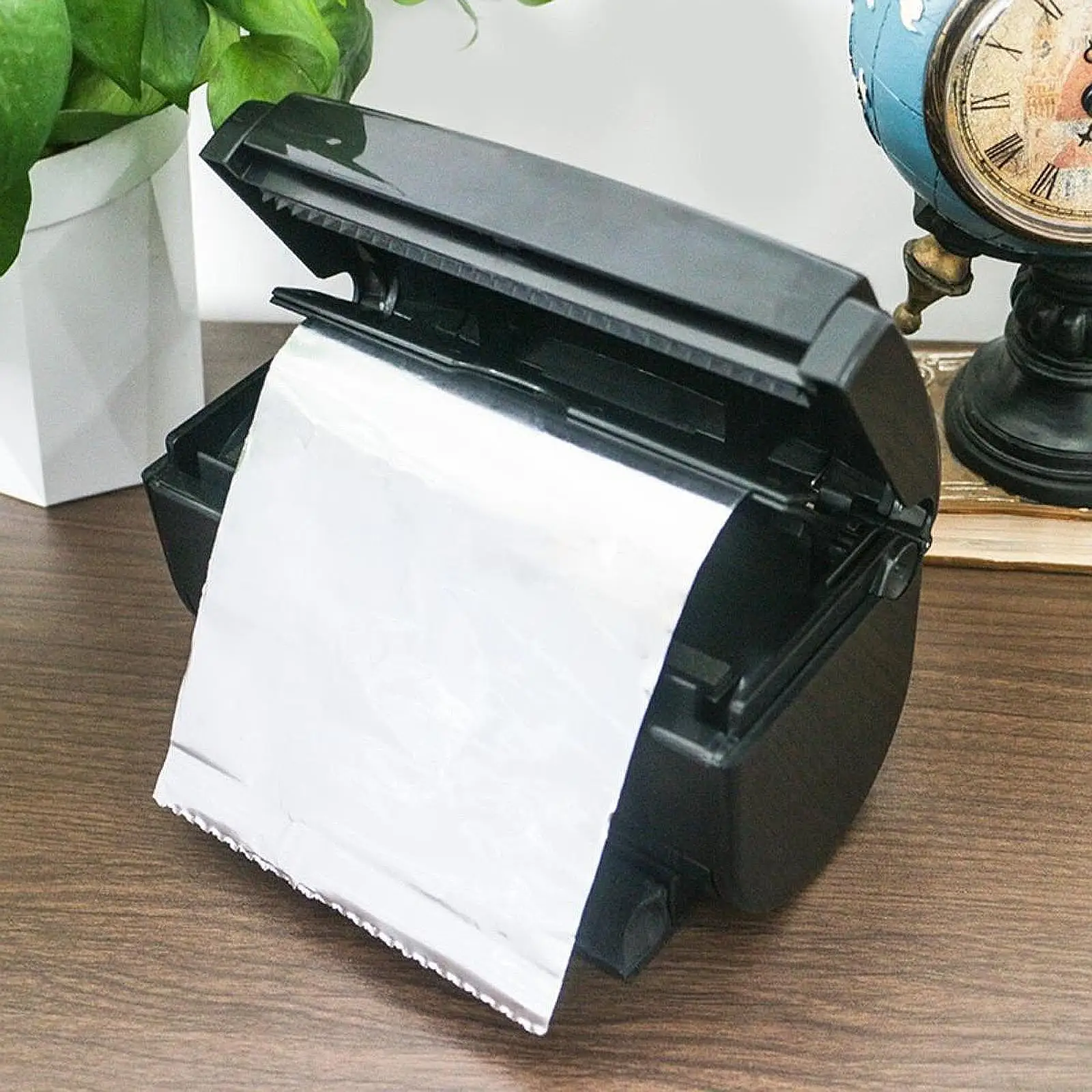 High Gloss Aluminum Foil Dispenser Cutting Tool Rectangular ABS Hairdressing Accessory for Hair Coloring