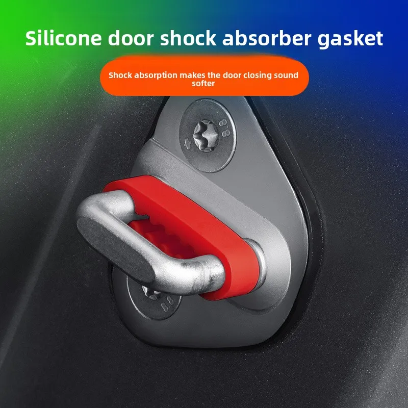Silicone Car Door Shock Absorber Pads 4Pcs Universal Anti-Collision Quiet Buffer Stops for Vehicle Door Latch