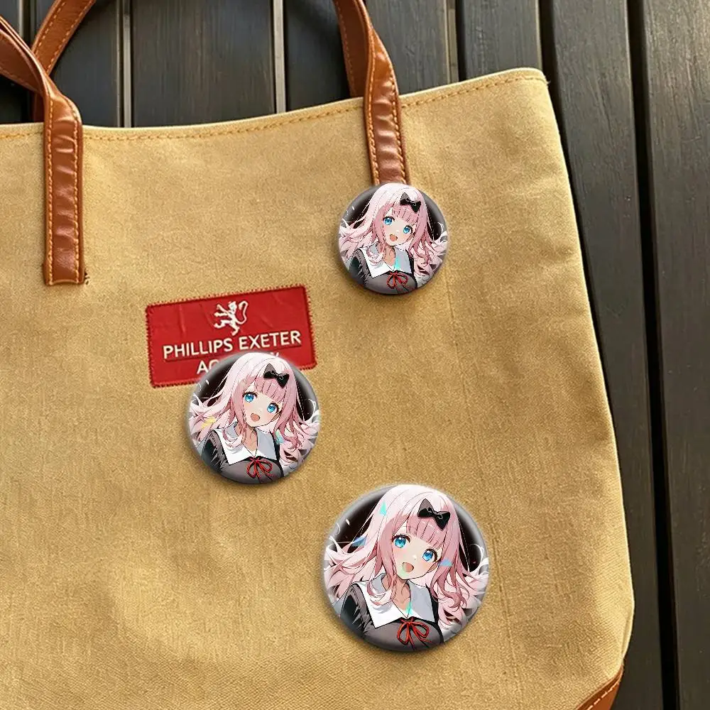 C-Chika Fujiwara 32/44/58mm Handmade Pins Round Brooch Badge Backpacks Clothes Jewelry Gifts