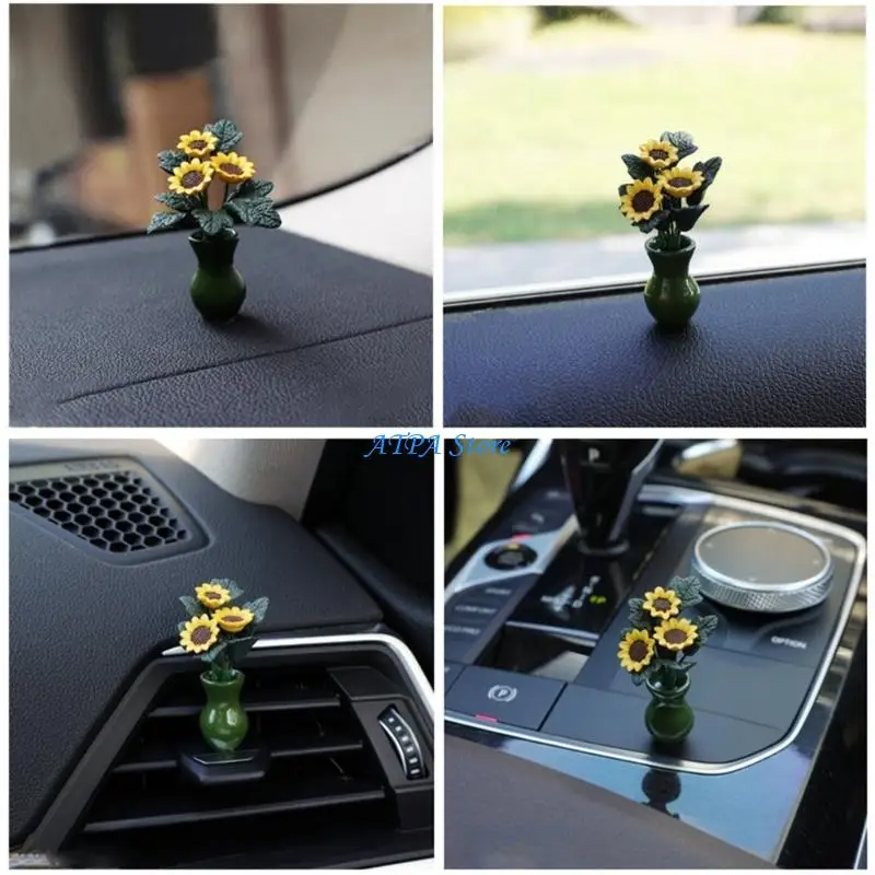 

U13C Vase Figurines Miniatures Pendant Figures Car Dashboard Center Console Ornaments Gift Toy Driving Decor