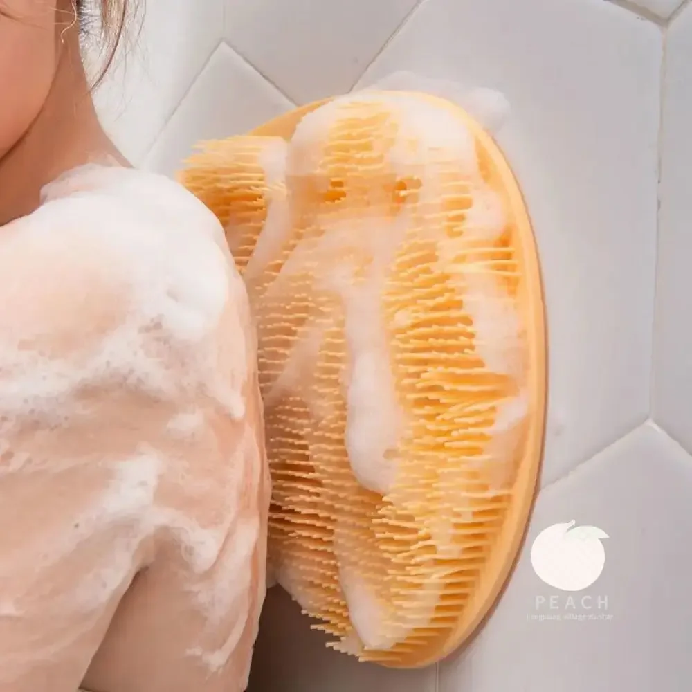 "엑스 폴리 에이 팅 샤워 마사지 스크레이퍼 욕실 미끄럼 방지 목욕 매트 뒤로 마사지 브러시 실리콘 발 세척 바디 청소 목욕 도구