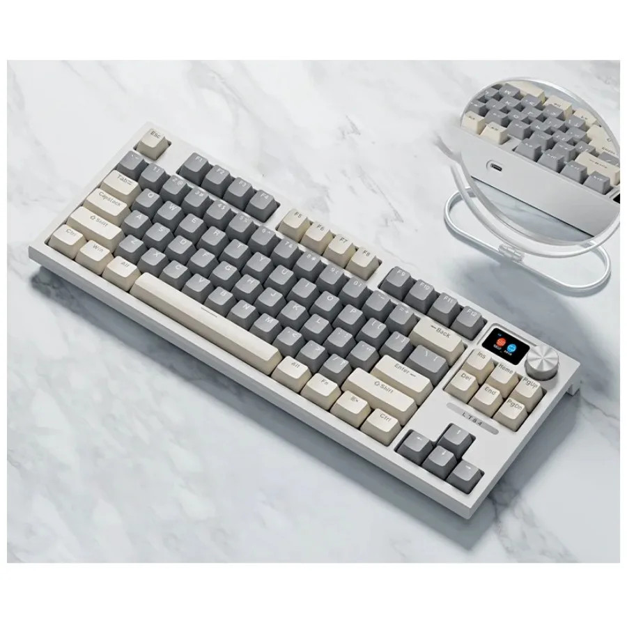 

LANGTU LT84 Tri-mode 2.4G Wireless Mechanical Keyboard Custom Bluetooth Wired Shaft Gaming 84 Keys 80% Layout Hot-swappable