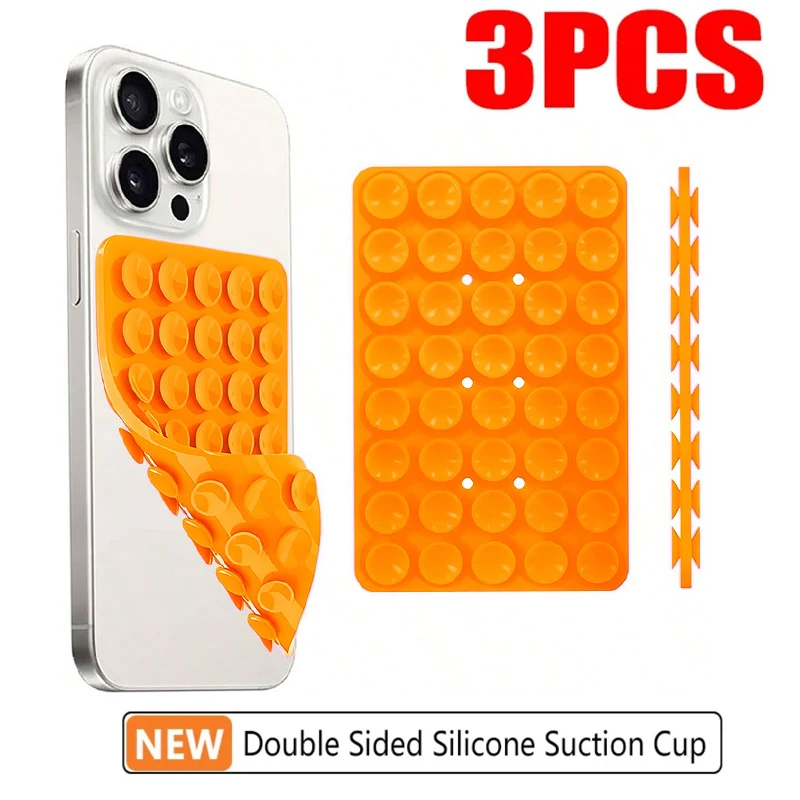 

Silicone Suction Cup Phone Case Mount Double Sided Wall Stand Phone Accessories Hands-Free Strong Grip Holder for Selfies Videos