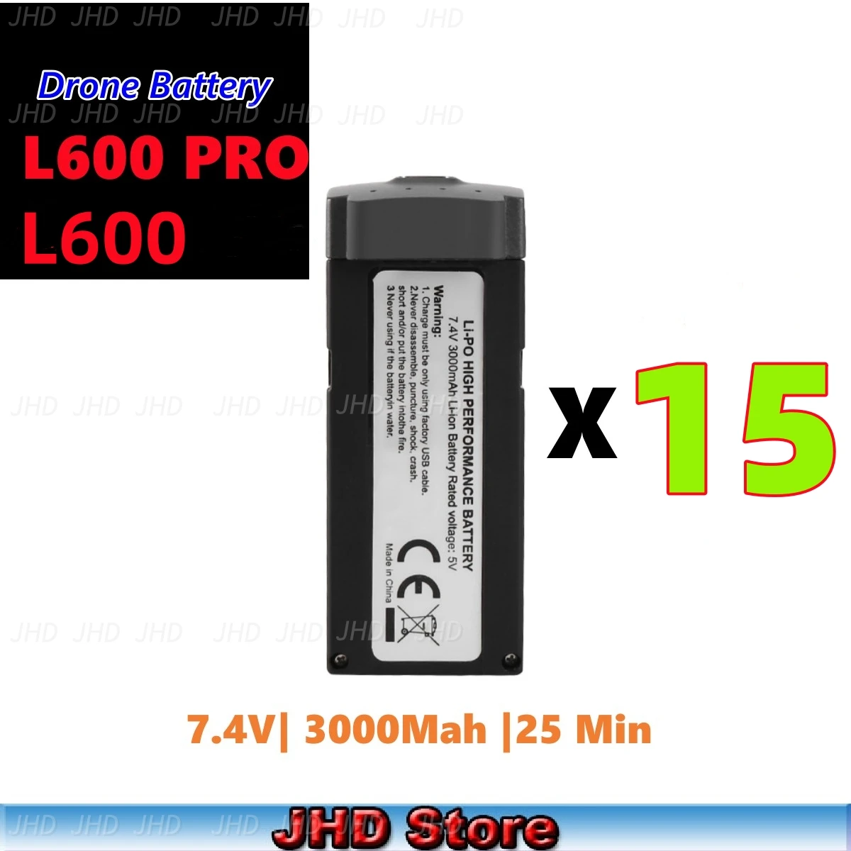 JHD L600 PRO Bateria LYZRC Oryginalna bateria L600 PRO 7.4V 3000mAh 30min Bateria Fly do L600PRO Bateria do drona Hurtownia