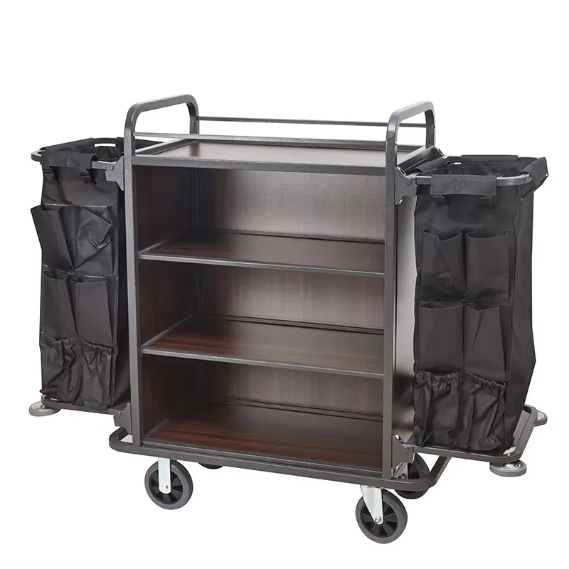 Heavy-Duty Linen Cleaning Trolleys Housekeeping Cart for Efficient Linen Cleaning