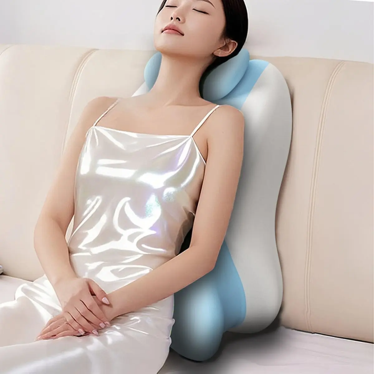 

NEW Bedtime Face-Down Pillow Headboard Mobile Phone Stand Detachable Leg Rest Pillow Reading Book Pillow