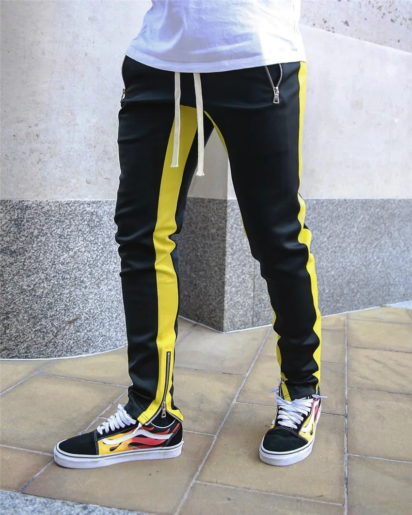 New Mens Casual Fashion Pants Sportswear Skinny Male Trousers Gyms Tracksuits Bottoms Hip Hop Streetwear Joggers Sweatpants K303