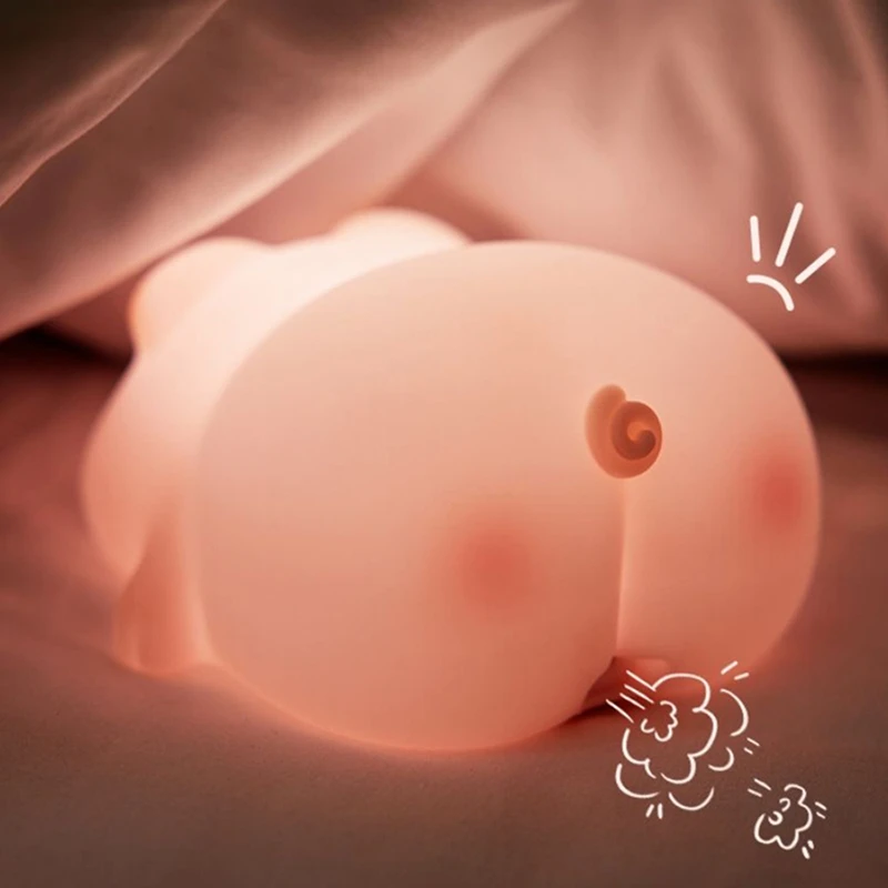 ABBN-Cute Piggy Night Light 3 Levels Of Adjustable Brightness Night Light Adjustable Brightness Night Light
