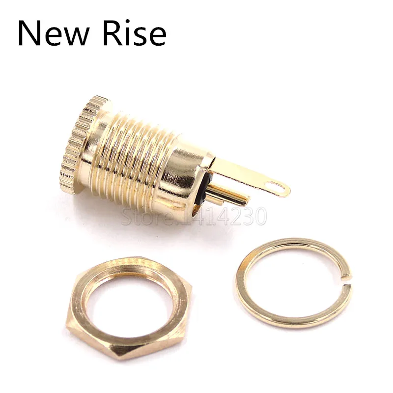 1PC DC-099 DC Power Supply Jack Socket Female Panel Mount Connector 5.5mm 2.1mm 2.5mm Plug Adapter 2 Terminal Types GOLD PLATED