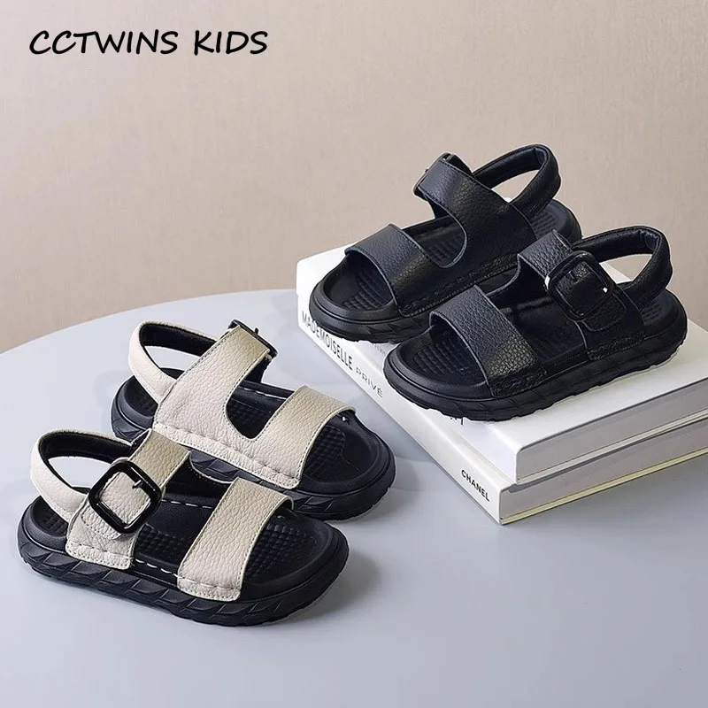 Boys Sandals Summer Kids Fashion Brand Sports Running Beach Sandals Girls Genuine Leather Shoes Toddler Slippers Flats Soft Sole