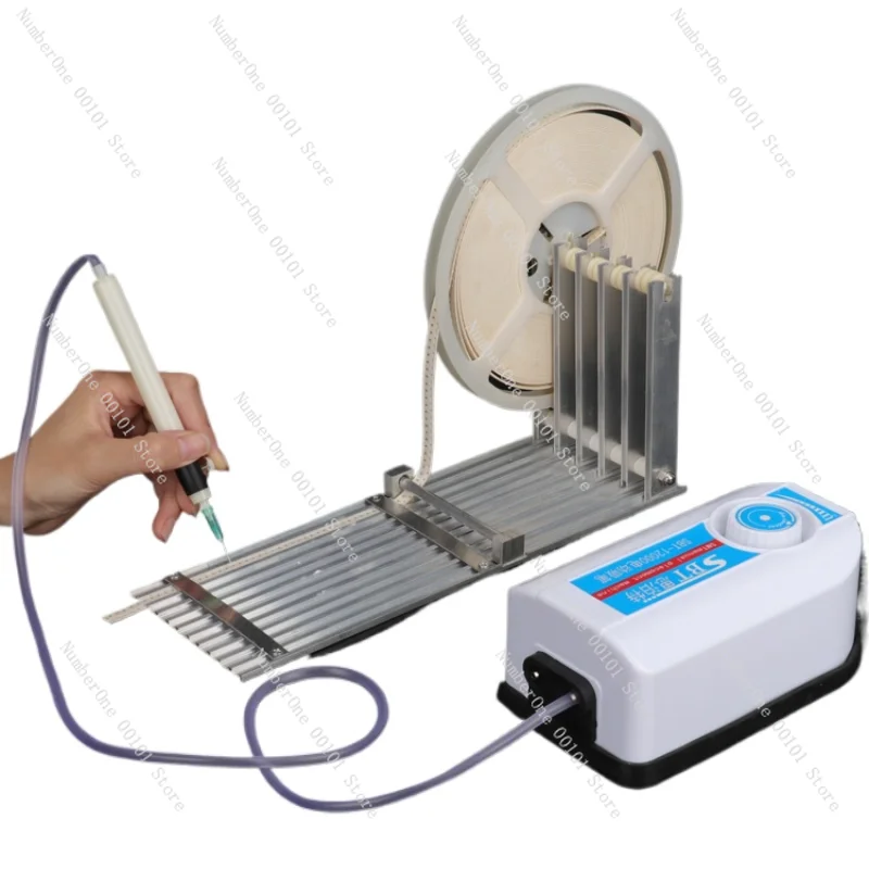 

SMT Manual Chip Mounter Electric Suction Pen Vacuum Suction Pen IC Suction Pen Five-Slot Feeding Rack Powerful Type